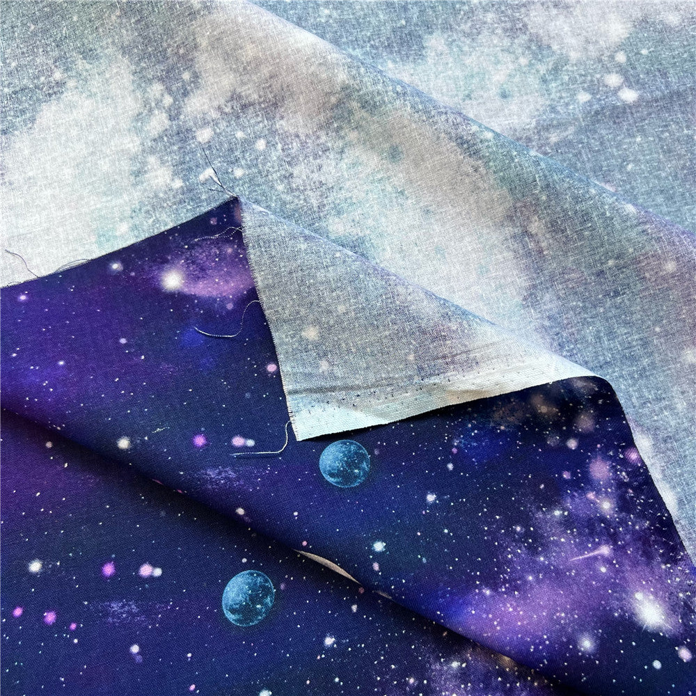 Purple clouds, stars, moon and sky cotton fabric Patchwork Sewing Quilting diy baby shirt bedding clothing handmade Material