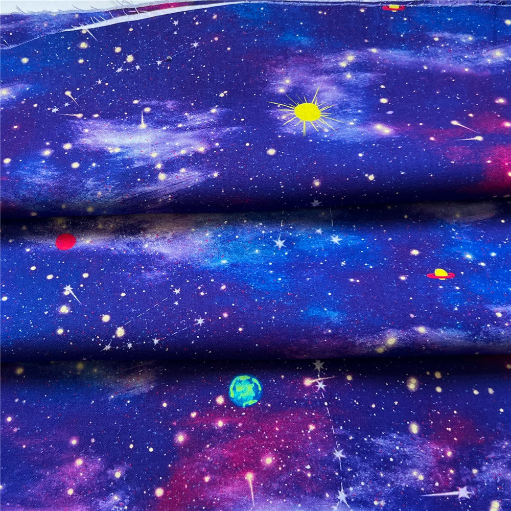 Starry constellations Space cotton fabric Sewing Quilting Needlework Material DIY Handmade Lolita skirt turban