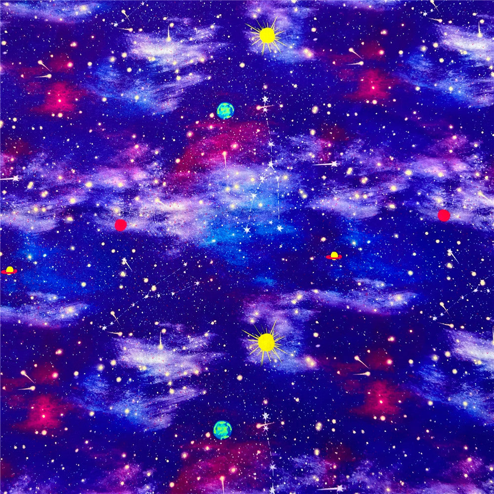 Starry constellations Space cotton fabric Sewing Quilting Needlework Material DIY Handmade Lolita skirt turban