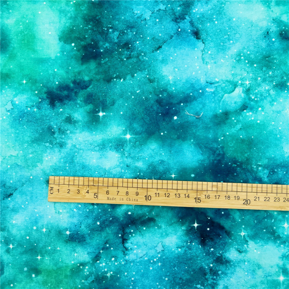 Starry sky dreamy green Halo dyeing Cotton fabric Cotton Fabric DIY Tissue Patchwork Printed Sewing baby Skirts clothes Quilting