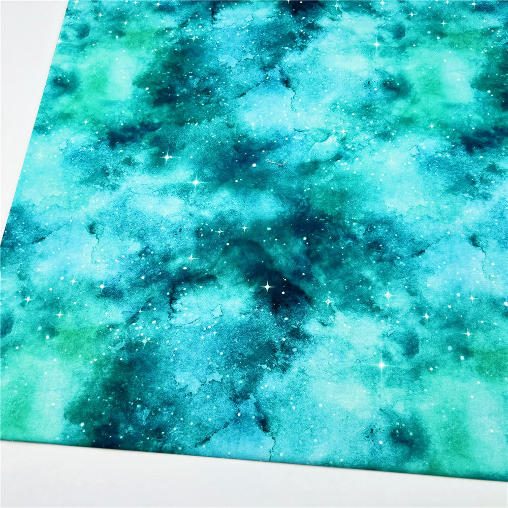 Starry sky dreamy green Halo dyeing Cotton fabric Cotton Fabric DIY Tissue Patchwork Printed Sewing baby Skirts clothes Quilting