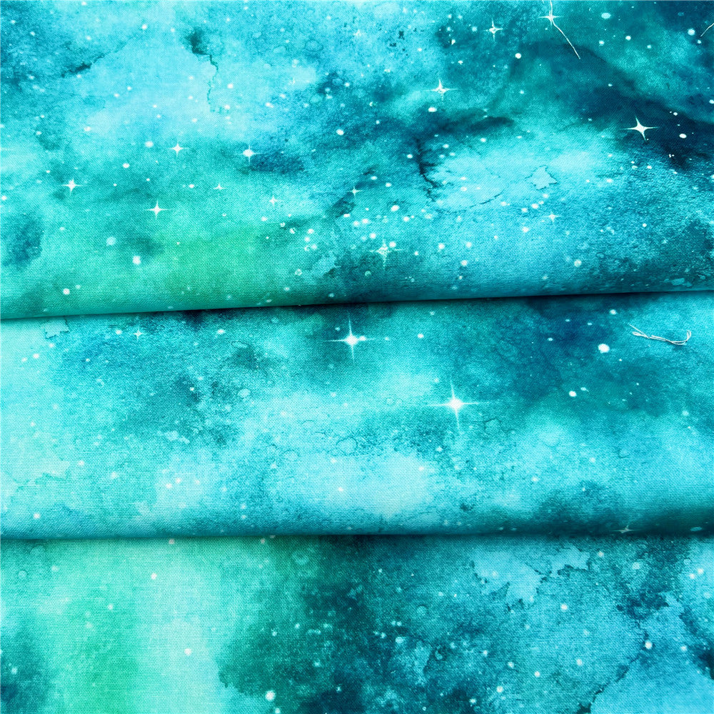 Starry sky dreamy green Halo dyeing Cotton fabric Cotton Fabric DIY Tissue Patchwork Printed Sewing baby Skirts clothes Quilting