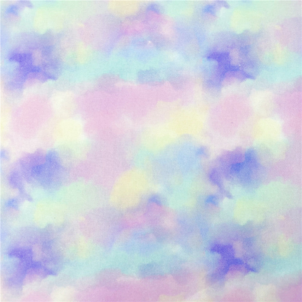 Rainbow Dream color clouds Halo dyeing Cotton fabric cotton fabric diy sewing fabric for home textile baby dress handmade cloth