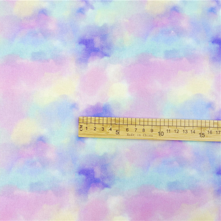 Rainbow Dream color clouds Halo dyeing Cotton fabric cotton fabric diy sewing fabric for home textile baby dress handmade cloth