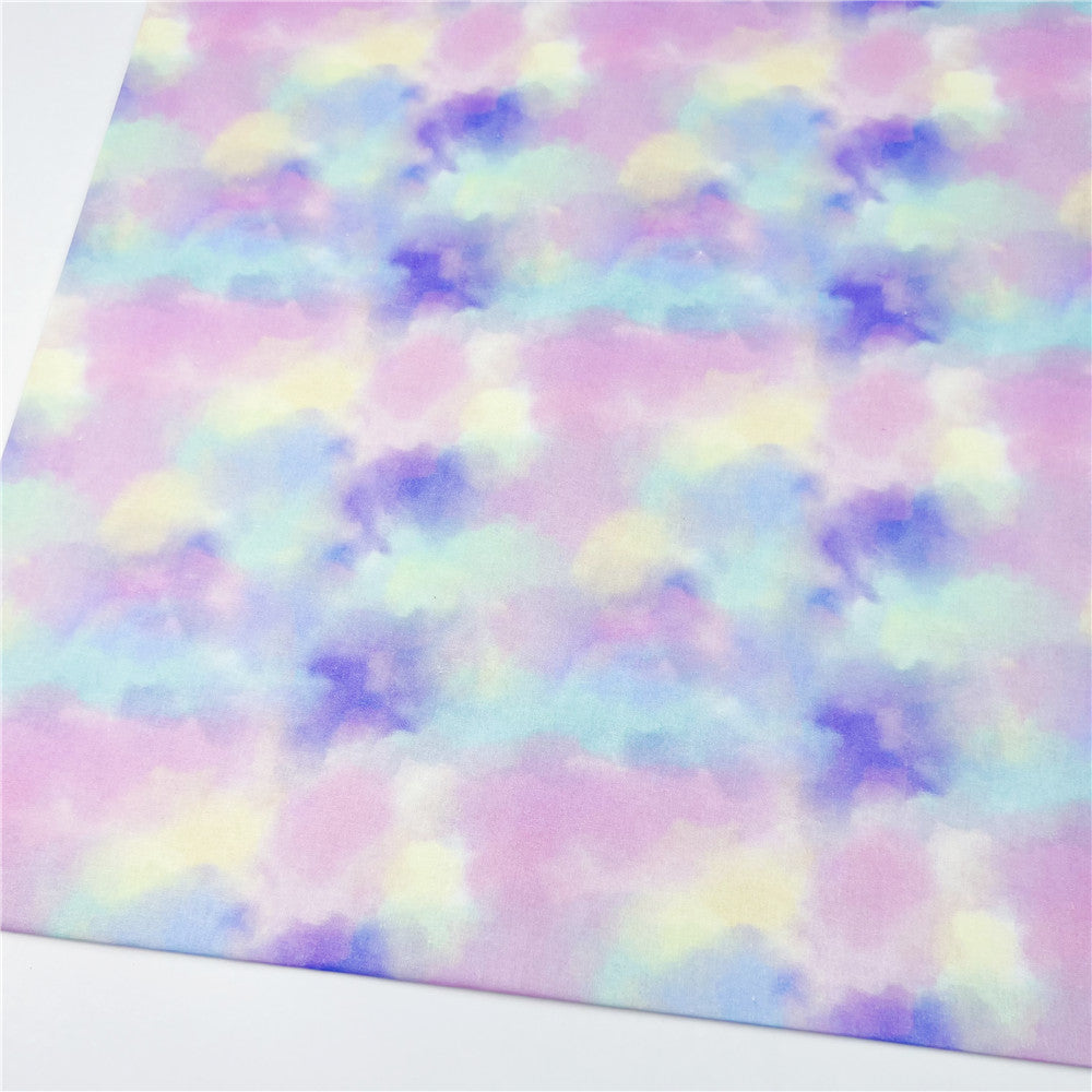 Rainbow Dream color clouds Halo dyeing Cotton fabric cotton fabric diy sewing fabric for home textile baby dress handmade cloth