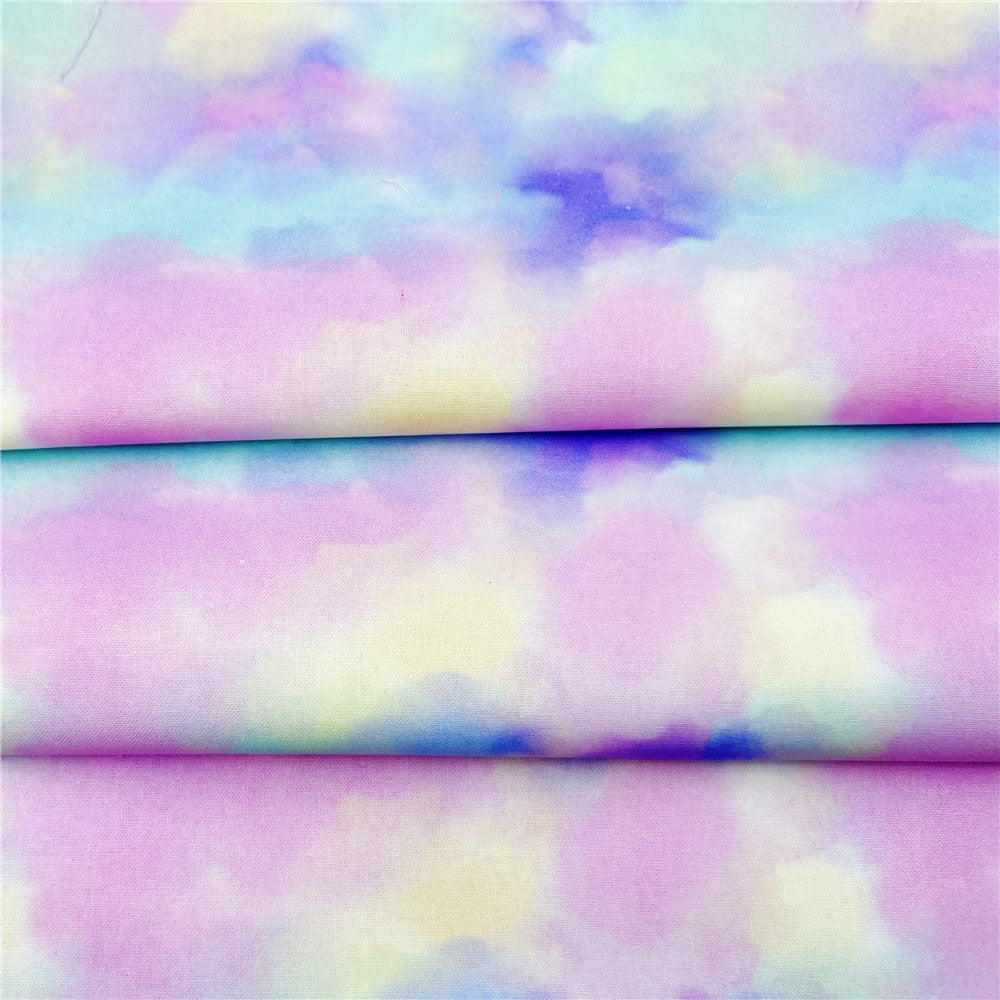 Rainbow Dream color clouds Halo dyeing Cotton fabric cotton fabric diy sewing fabric for home textile baby dress handmade cloth