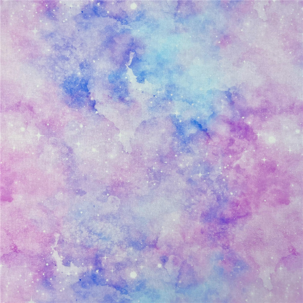 110cm Width Pink purple watercolor fantasy Halo dyeing cotton fabric Patchwork Sewing Quilting shirt clothes handmade scarf mask