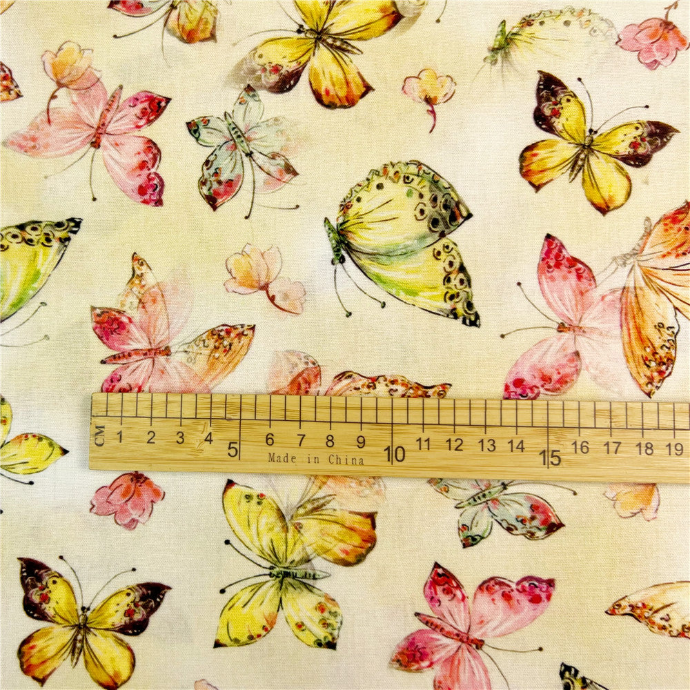 Beautiful butterfly cotton fabric Patchwork Sewing Quilting diy woman shirt bedding clothing handmade Material