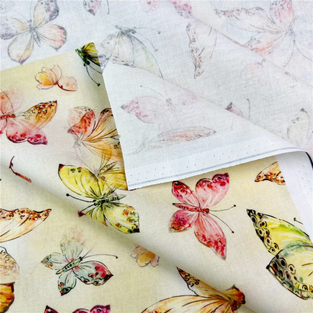 Beautiful butterfly cotton fabric Patchwork Sewing Quilting diy woman shirt bedding clothing handmade Material