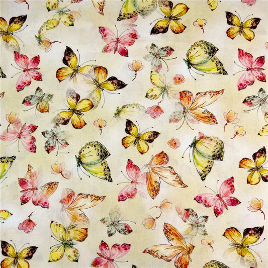 Beautiful butterfly cotton fabric Patchwork Sewing Quilting diy woman shirt bedding clothing handmade Material