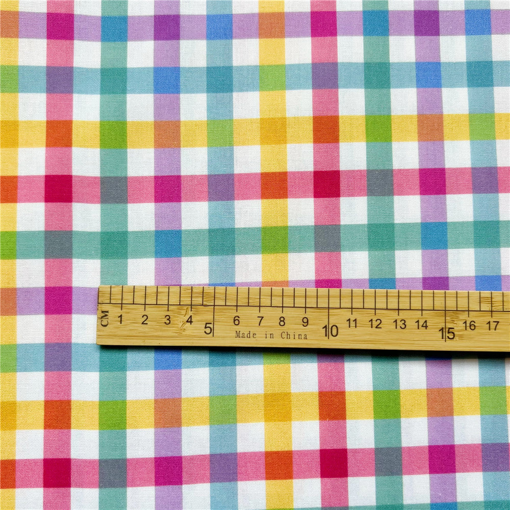 Rainbow Wave Dot Stripe Wave Geometry Cotton Plain Fabric Shirt Dress Handmade Baby Clothing Bag Needlework Patchwork Material