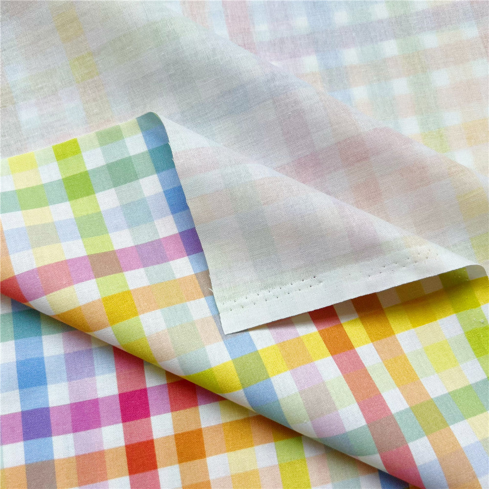 Rainbow Wave Dot Stripe Wave Geometry Cotton Plain Fabric Shirt Dress Handmade Baby Clothing Bag Needlework Patchwork Material