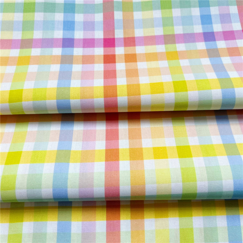 Rainbow Wave Dot Stripe Wave Geometry Cotton Plain Fabric Shirt Dress Handmade Baby Clothing Bag Needlework Patchwork Material