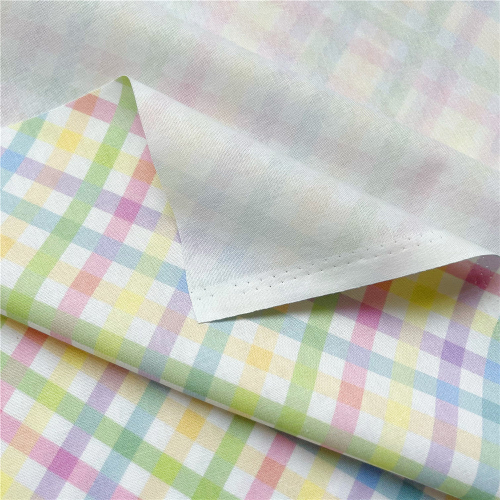 Rainbow Wave Dot Stripe Wave Geometry Cotton Plain Fabric Shirt Dress Handmade Baby Clothing Bag Needlework Patchwork Material