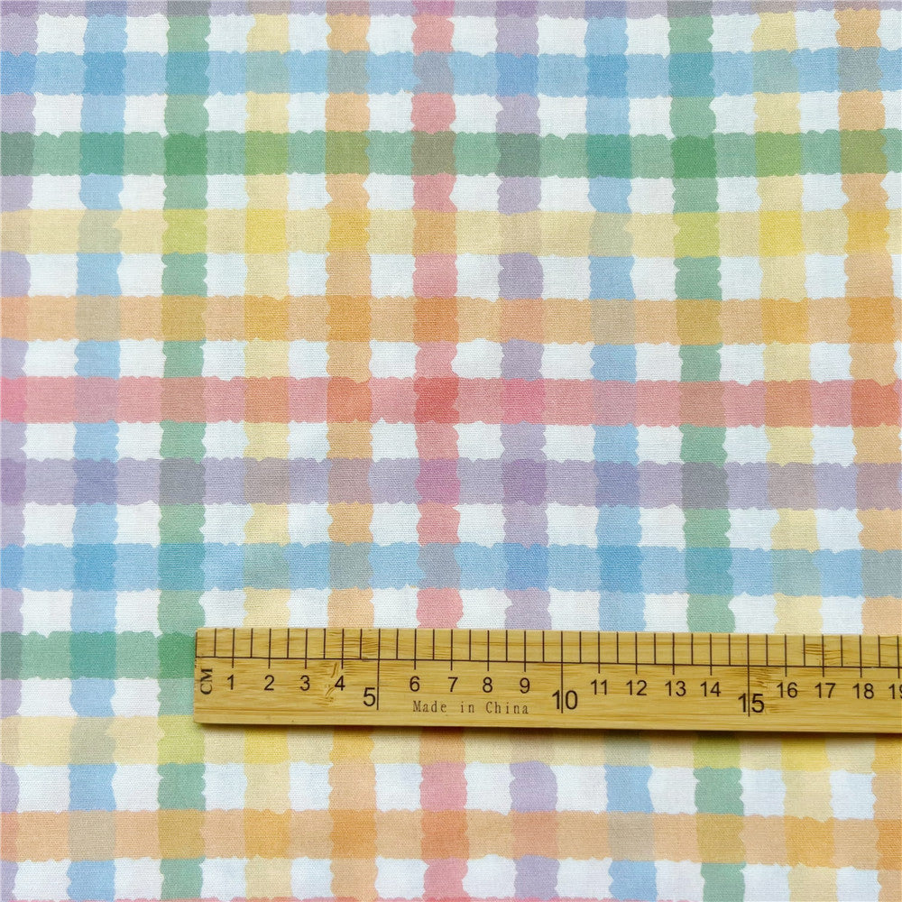 Rainbow Wave Dot Stripe Wave Geometry Cotton Plain Fabric Shirt Dress Handmade Baby Clothing Bag Needlework Patchwork Material